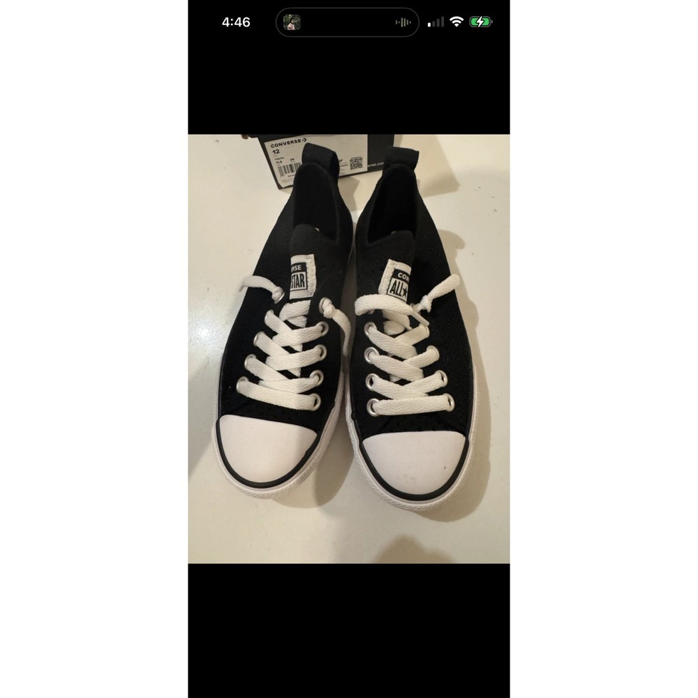 Converse All Star Chuck Taylor Ox Low Top Shoes Unisex Youth Size 12 Black NEW